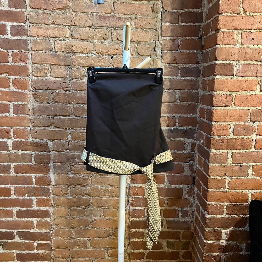 Zara Strapless Top with Patterned Tie Belt